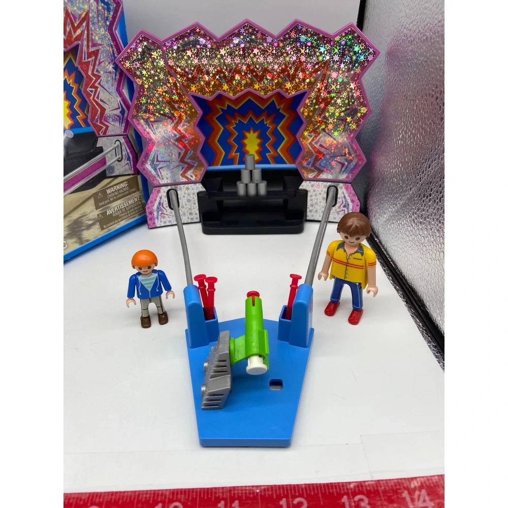 Playmobil Summer Fun 5547 Can Shooting Carnival Game Blue Incomplete Set 2013